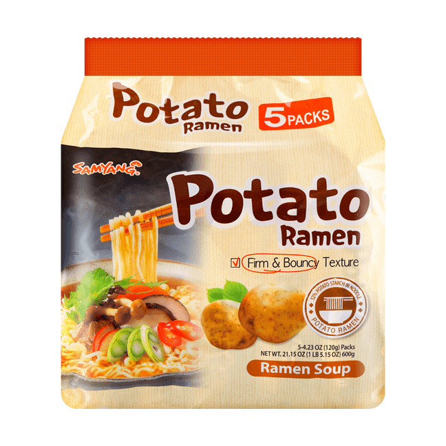 Firm & Bouncy Potato Ramen Noodles - 5 Packs* 4.23oz