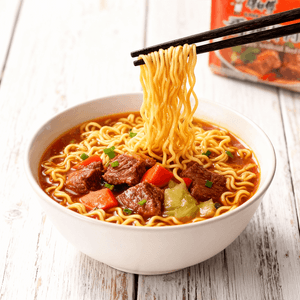 康师傅 方便面泡面 香辣牛肉味 104g*5连包