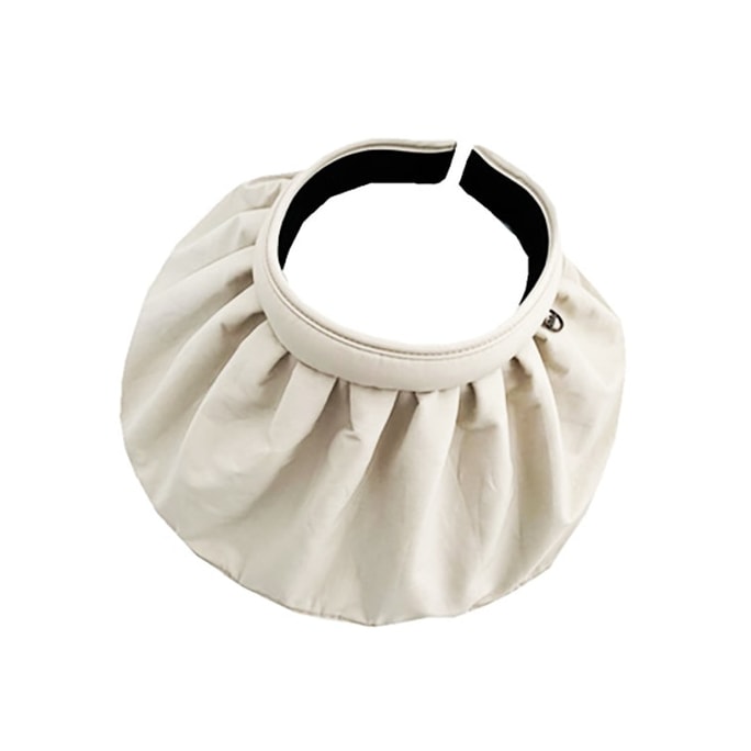 One hat two purpose shell sunscreen hat sunshade hat # off white SPF50+PA+++