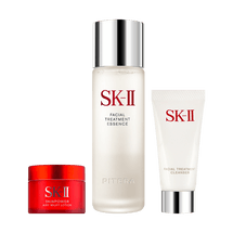 Skincare Travel Set - Facial Treatment Essence 75ml Cleanser 20g Refreshing Gel Cream 15g