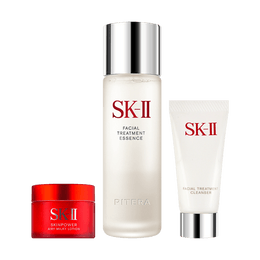 Skincare Travel Set - Facial Treatment Essence 75ml Cleanser 20g Refreshing Gel Cream 15g