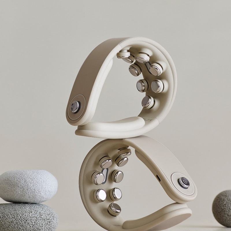 【中国直邮】 OLAYKS 颈椎按摩器肩颈按摩仪热敷脖子脉冲颈部按摩仪护颈仪 一个装