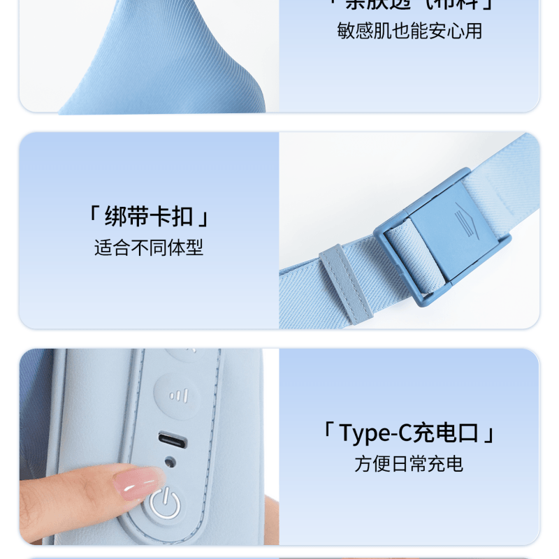 【中国直邮】 妙界 R9揉捶肩颈按摩仪艾灸碳热敷捶腰背部颈椎按摩器 陨石灰 一个装