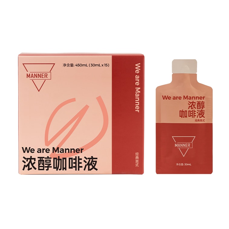 【中國直郵】 MANNER 冷萃咖啡液 3*30ml 一盒 總量90ml 6
