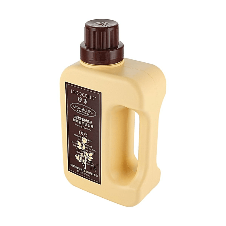 Four Seasons Floral Enzyme Scented Laundry Detergent, #Morning Dew Rose Oud, 33.81 fl oz, Deep Enzyme Clean 6