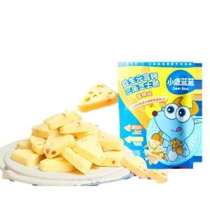 Little Deer Blue Deer Probiotic High Calcium Triangle Cheese Curd No Added Sucrose Children's Snacks 90g/bag