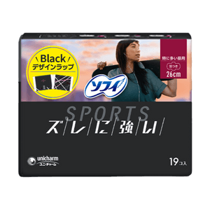 Sofy Sports Sanitary Pads, 10.24 inch Day Use (Heavy Flow, With Wings) 19pcs