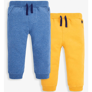 美国 MOM LOVES ME 乔乔妈妈宝贝2件装工装慢跑裤蓝色芥末黄5-6岁