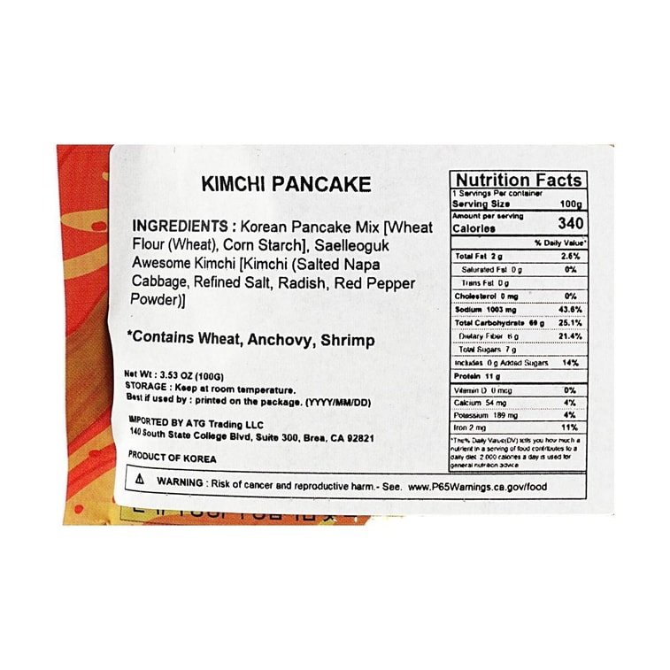 Jeon Kimchi Pancake Mix ,3.52 oz 3