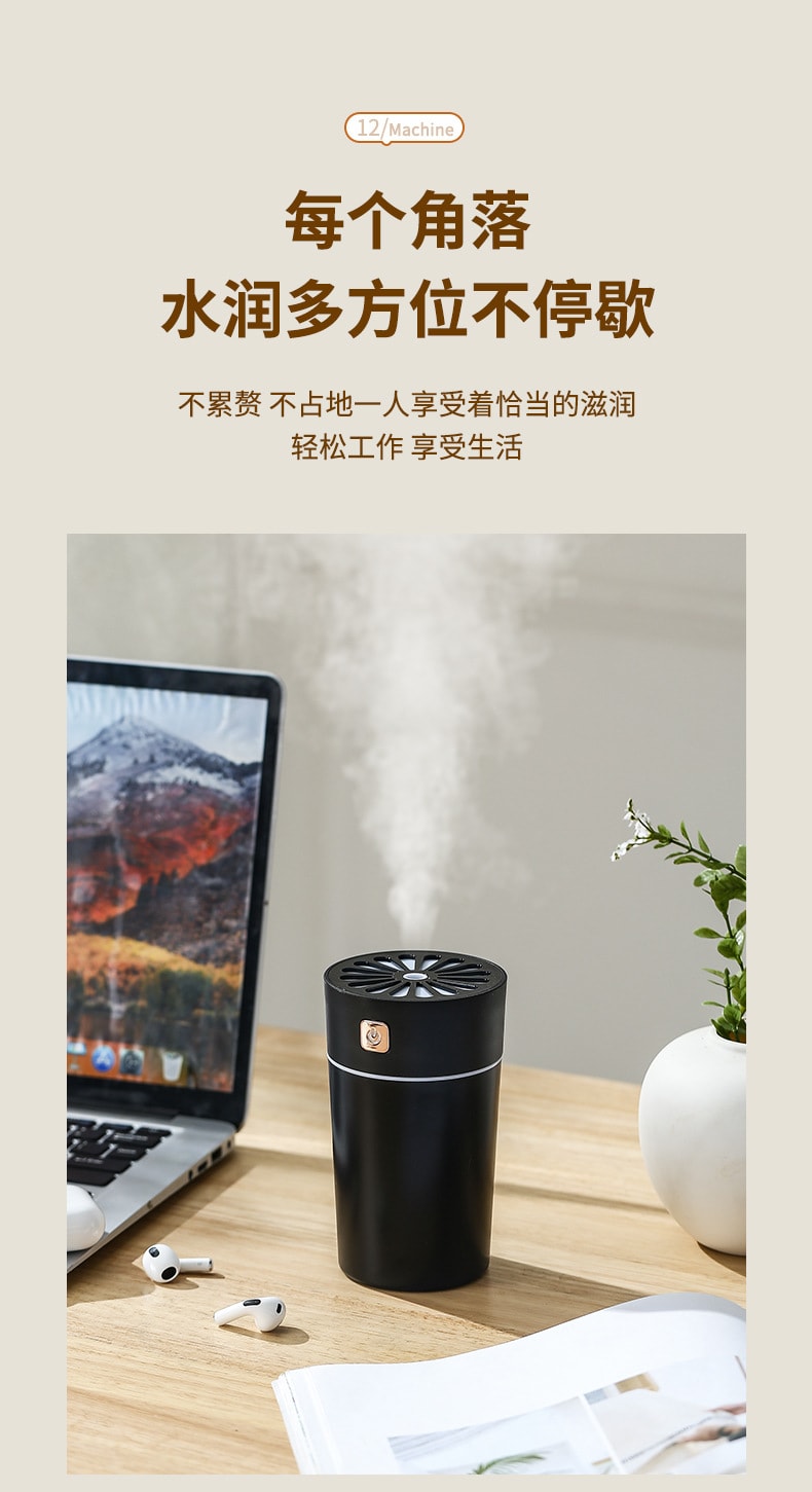 迷你便携大雾量香薰家用桌面卧室车用车载加湿器 1 把