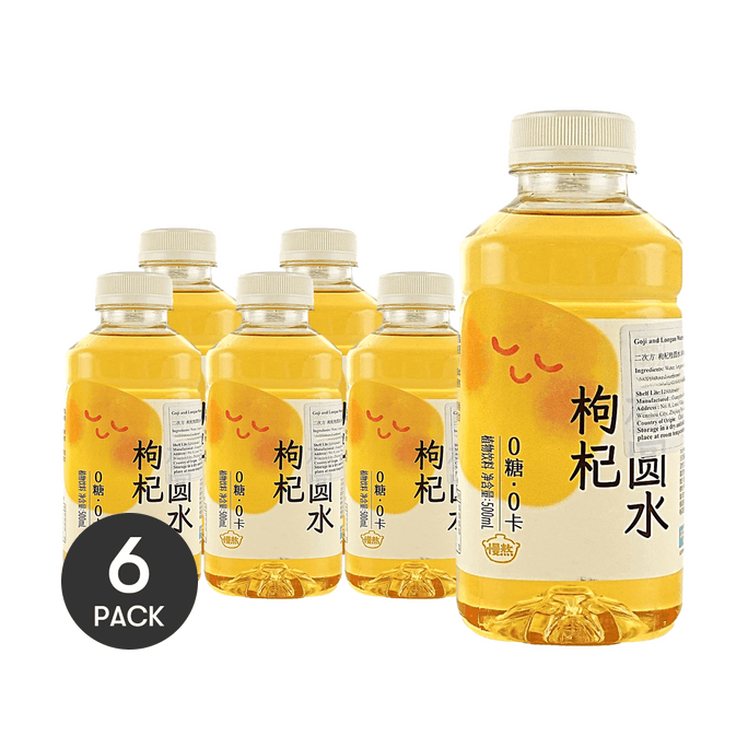 구기자 & 용안수, 천연 식물 음료, 473ml *6개입, 설탕 0g, 칼로리 0g, 지방 0g