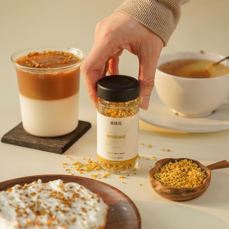 Golden Osmanthus Crumbs, 0.28 oz【Dried Osmanthus For Tea, Drinking And Baking】 6