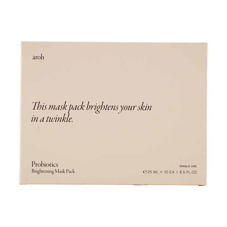 韓國AROH 乳酸菌優格白皙面膜 祛黃提亮 柔順細嫩 曬黑急救 25ml 10片入 4