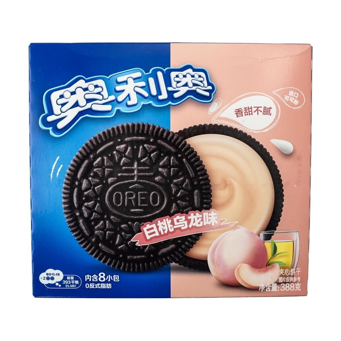 大陆版OREO奥利奥 夹心饼干 白桃乌龙味 388g