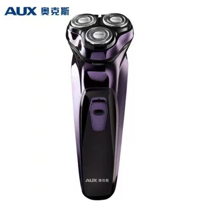[중국 직배송] 남성용 AUX 충전식 전기 면도기, 세척 가능한 스마트 면도기, 보라색 (1개입)