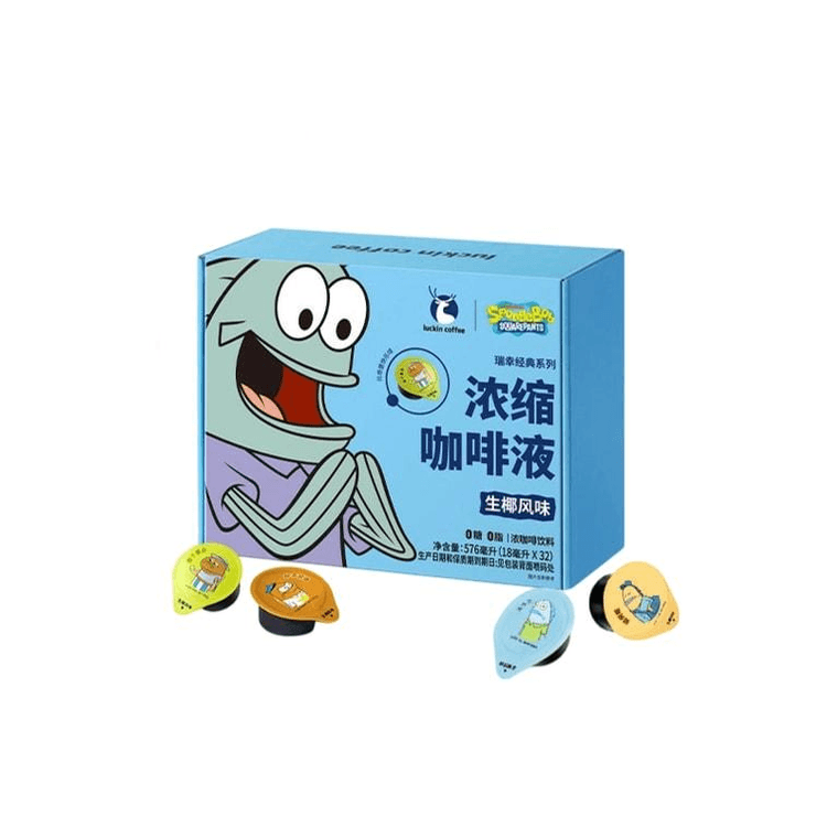 ラッキンコーヒー　スポンジボブ エスプレッソ　18ml×32個 Luckin SpongeBob Espresso 32 Cups - Yami.com