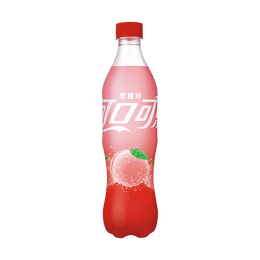 大陆版可口可乐 水果味碳酸汽水饮料 蜜桃味 500ml