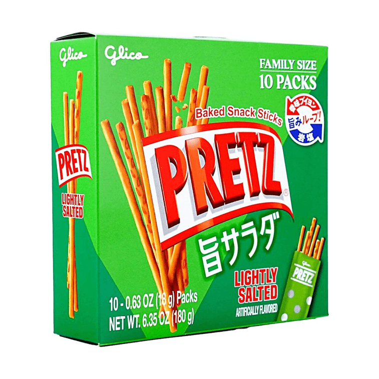 GLICO格力高 PRETZ百力滋  焙香超细饼干棒 原味 10包入 180g 3