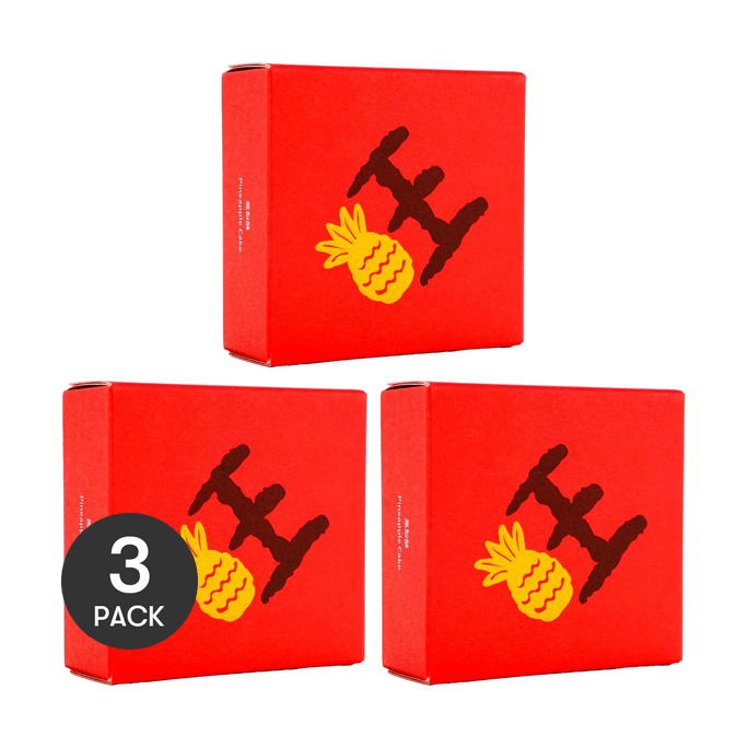 파인애플 케이크 선물 상자 (번영을 위한 선물), 2개입 (3.52oz) *3【3팩】