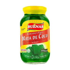 시럽에 담긴 코코넛 젤 - 나타 데 코코, 판단 향, 12oz 【바로 먹을 수 있음】【디저트, 베이커리, 밀크티에 적합】