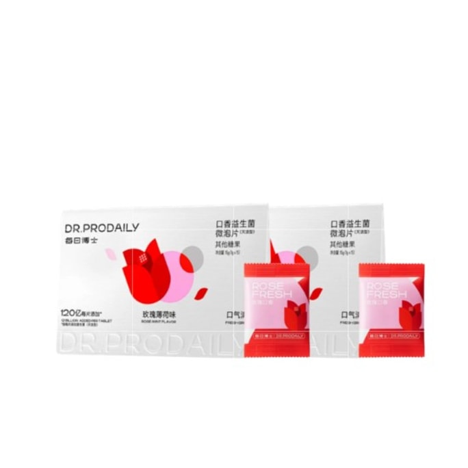 【香港直送】 每日博士 口腔益生菌含片玫瑰味2盒 去異味清新口氣