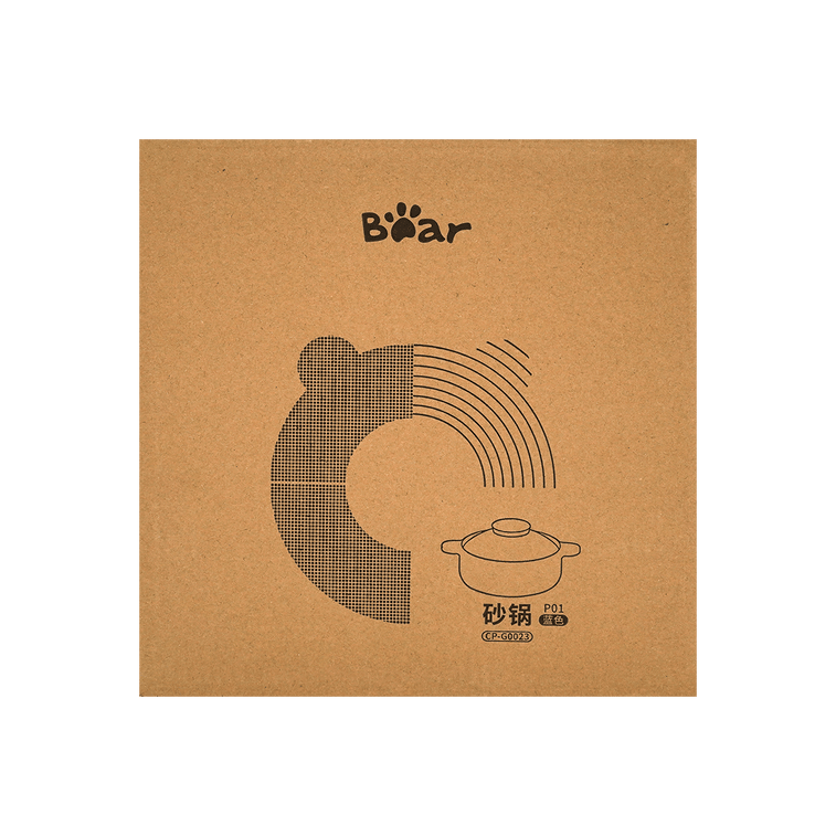 BEAR小熊 家用燃气灶宽口浅汤煲砂锅 陶瓷汤锅炖锅 焖煮炖多用砂煲 滋味煲 奶油蓝 3.5L CP-G0023-P01 13