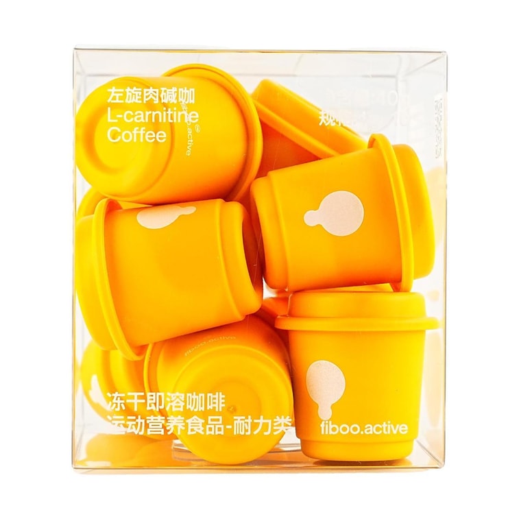 FIBOO 左旋肉碱咖 阿拉卡比豆黑咖啡冰美式 固体饮料冻干即溶咖啡粉无蔗糖 4g*10杯入  *2【2份超值装】 6
