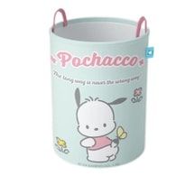 【中國直郵】SANRIO 三麗鷗 可折疊圓筒儲物籃 浴室 衛浴家用 大容量 衣服筐收納桶-帕恰狗藍色款 1個*|預計到達時間3-4週