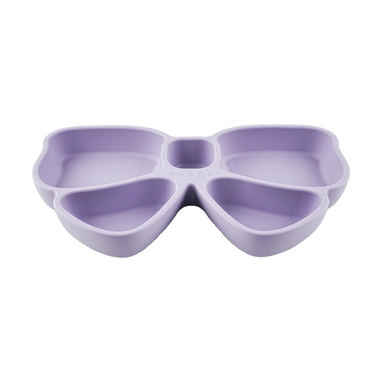 아기 실리콘 접시 급유판, 연보라색 6.7인치 x 11.4인치 x 1.3인치 5
