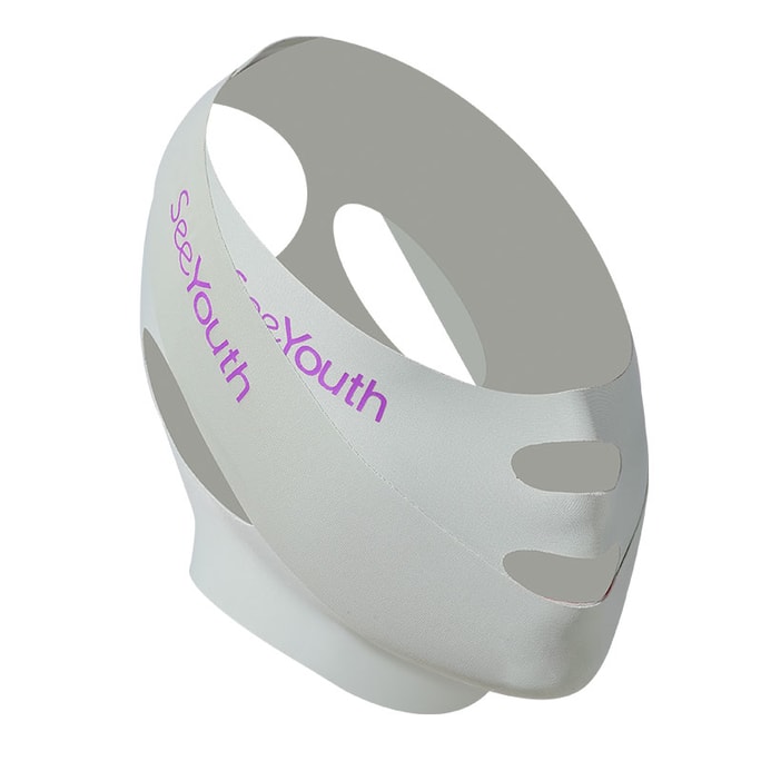 SeeYouth 3-in-1 리프팅 & 퍼밍 V-페이스 풀페이스 매니지먼트 페이셜 스컬핑 마스크, 드림 그레이, 1박스