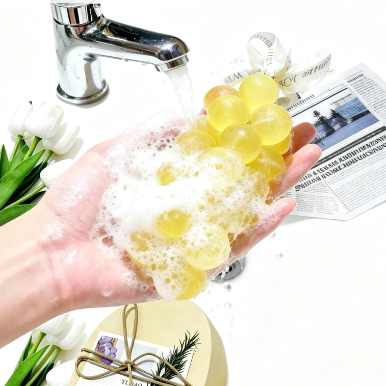 Crystal Grape Soap Whole Bunch Essential Oil Cold Soap Creative Pendant Birthday Gift Purple Grape Gift Box 1 Piece 6