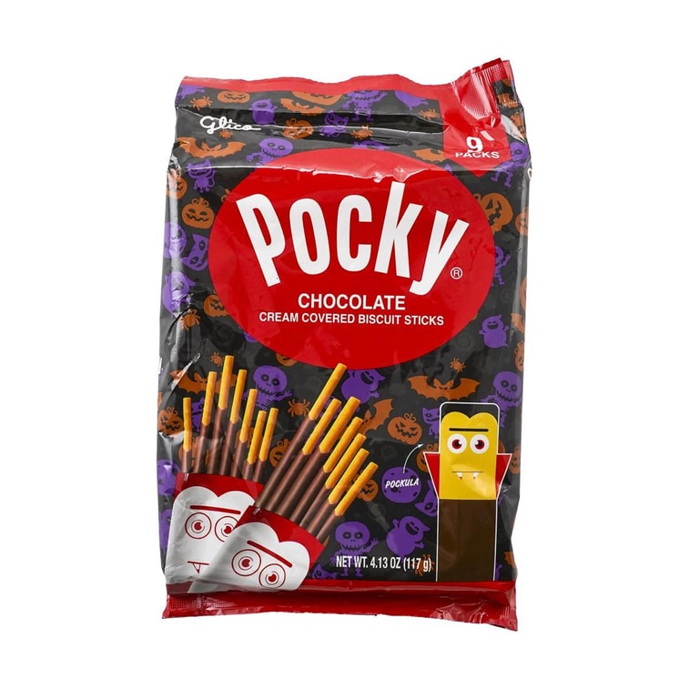 日本GLICO格力高 POCKY百奇 巧克力奶油涂层饼干棒 家庭装 9包入 117g 【秋季限定】 3