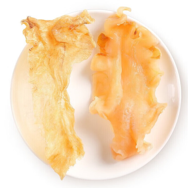 Cod Fish Maw 150g Gift Box. Sun-dried, high expansion, rich collagen, soft texture, low fishy smell. Suitable for daily and pregnant nourishment. Ideal healthy gift for elders on festivals. 4