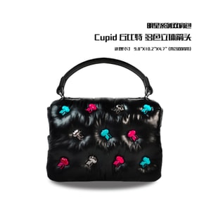 EM Designer Brand Heavy Industry Rivet Mini Shiny Crossbody Cloud Bag (Black)1pcs