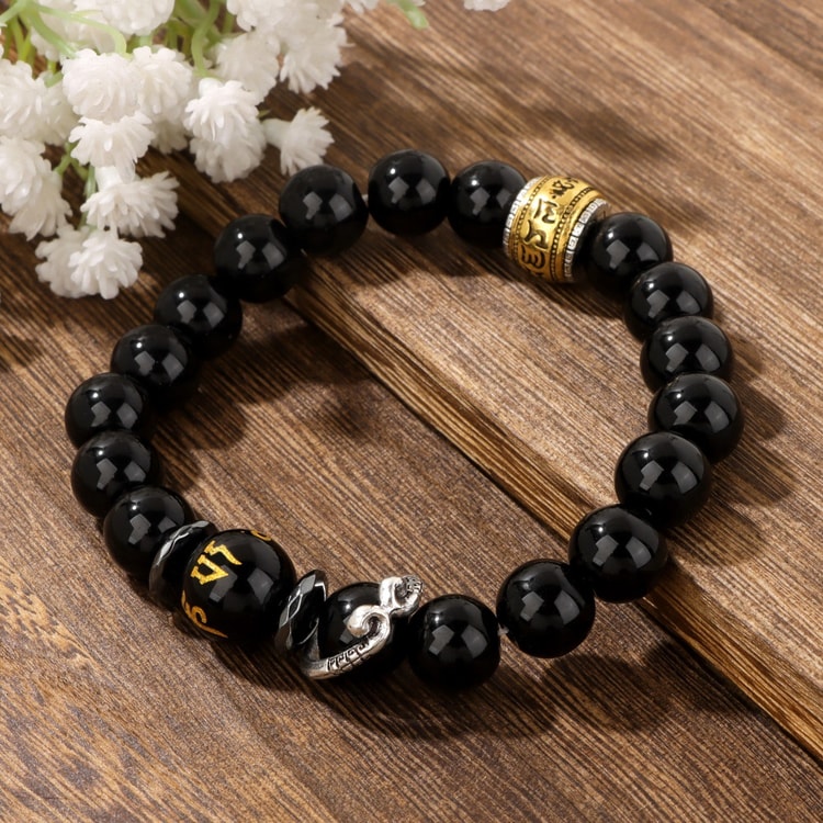 WBL Selects Obsidian Mantra Bracelet – 10mm Black Myth Wukong