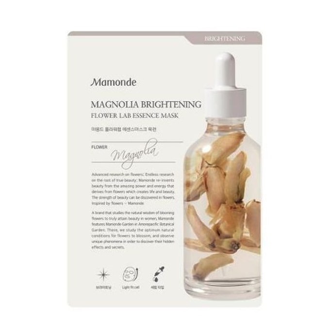 Mamonde Flower Lab Essence Sheet Mask Facial Treatment Magnolia 25ml x 10 sheets