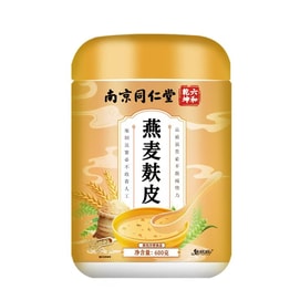 [중국 직배송] 난징 통런탕 귀리겨, 고섬유질 귀리겨, 건강식 대용품, 600g 1캔