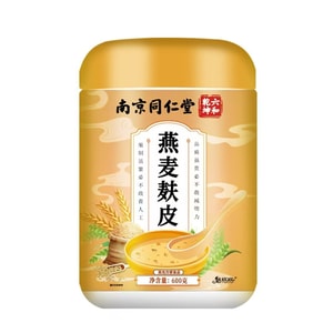 [중국 직배송] 난징 통런탕 귀리겨, 고섬유질 귀리겨, 건강식 대용품, 600g 1캔