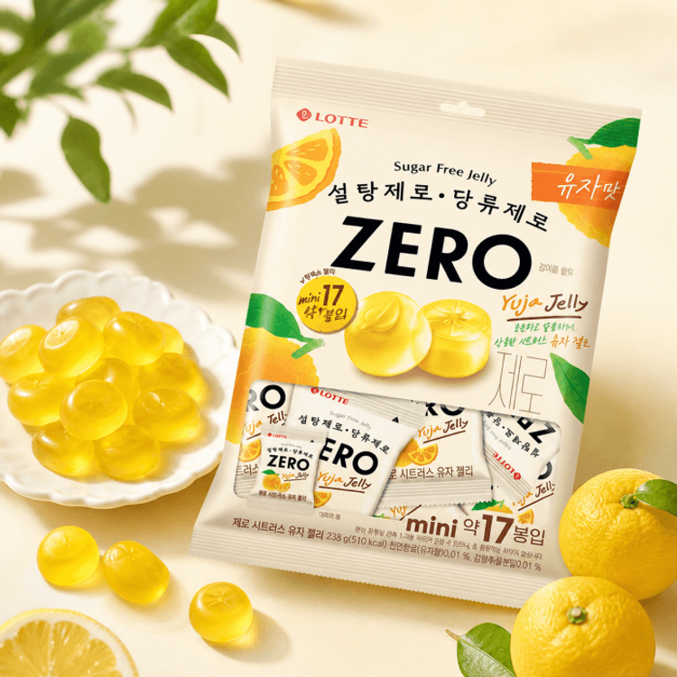LOTTE ZERO Citrus Yuzu Jelly, 8.4 oz (238g) (14g*17packs) - Yami.com