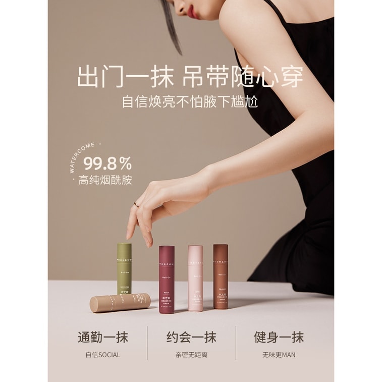 Deodorant Non Antiperspirant Walking Beads Female Underarm Dry Long Lasting 20Ml Wilderness Rose 3