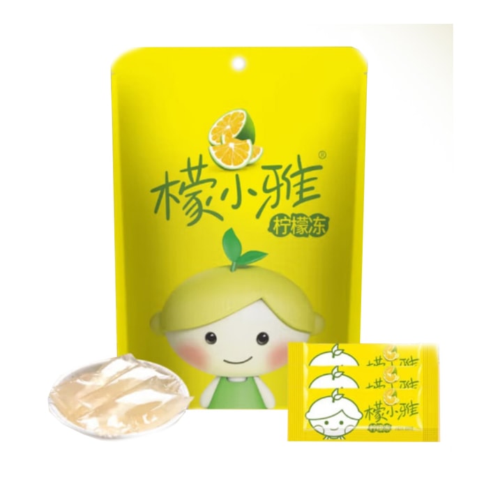  檬小雅 柠檬冻果冻条酸甜夏日水果味果冻零食品 柠檬冻原味108g*2