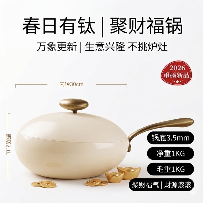 Cookware Titanium Iron Uncoated 30cm