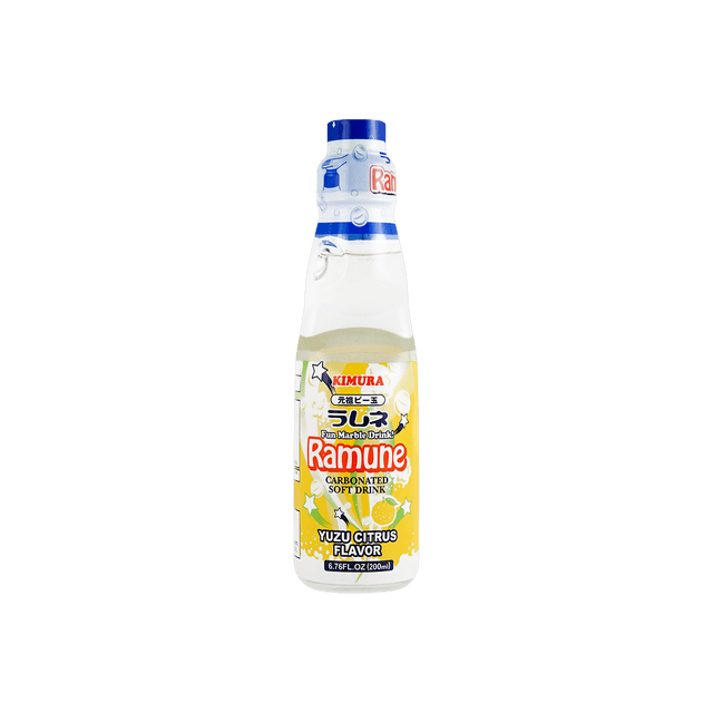 KIMURA DRINK Fun Marble Drink Ramune Soft Carbonated Drink Yuzu