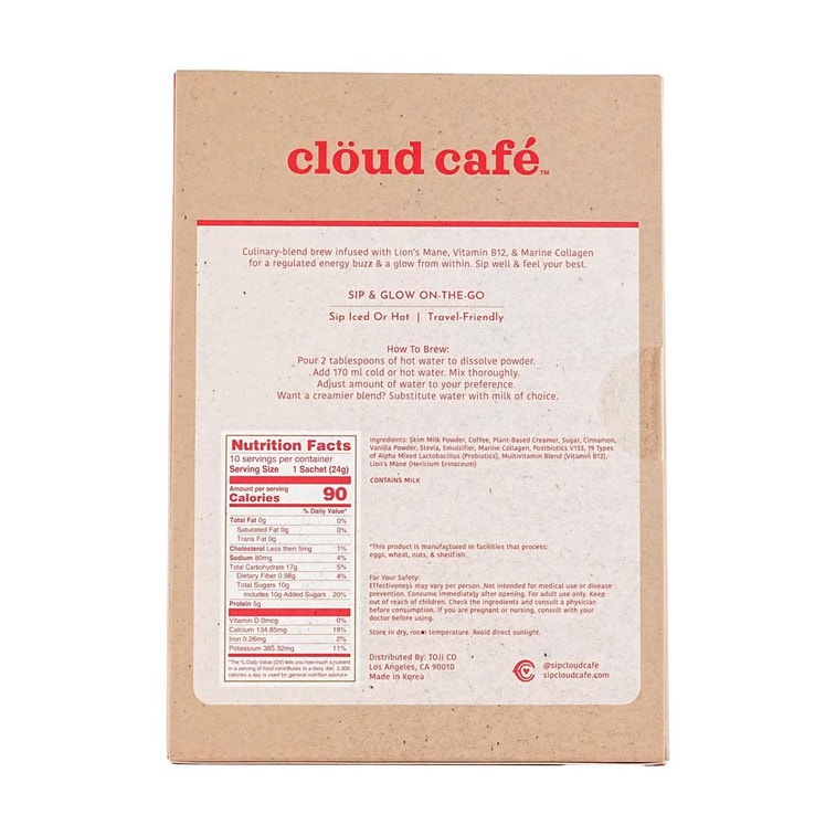 Collagen Churro Latte Smooth Instant Coffee With Marine Collagen Peptide Lion’s Mane Extract Vitamin B12 10 Sticks 5