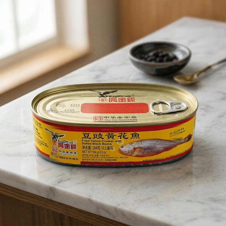 EAGLE COIN Fried Yellow Croaker with Salted Black Beans, 6.5 oz