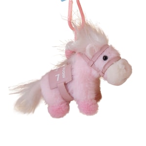 Original new item  immediately rich  Year of the Horse plush toy pendant cute keychain doll gift pink one
