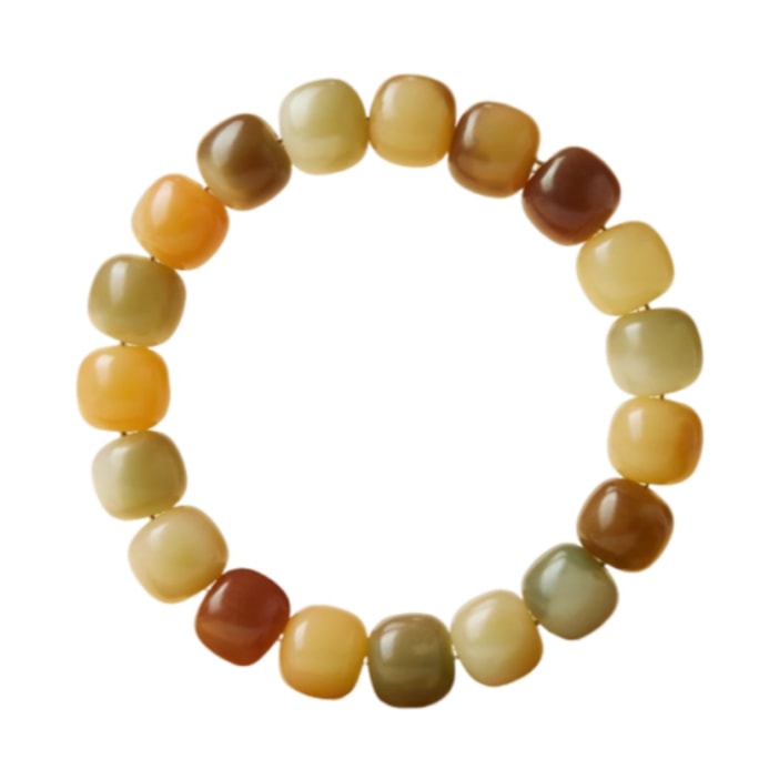White Bodhi Seed Bracelet 10mm Beads