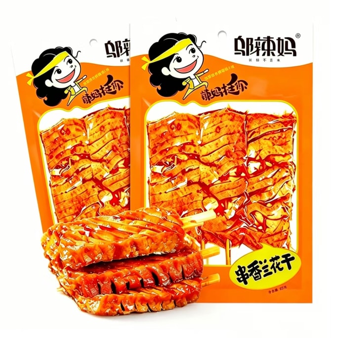 우라 마 꼬치 건조 꽃 콩고기 스낵 매운맛 후난 특산품 85g*2봉 (170g) 매콤하고 쫄깃한 맛