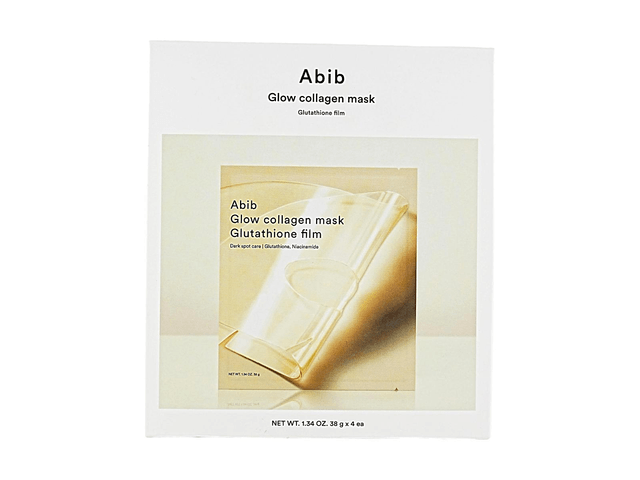 abib glow collagen mask glutathione film 4ea radiant look. Simplified scheme of action Size:1500mg*10vials Free of-Artificial Colors