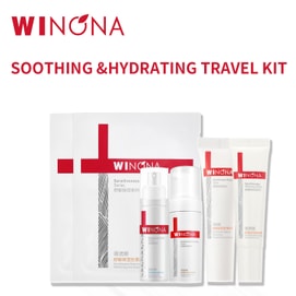Soothing & Hydrating Travel Kit【30ml Lotion+20ml Mask+50ml Foam+5ml Essence+10g Cream】